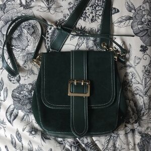 Elegant Green Leather Shoulder Bag